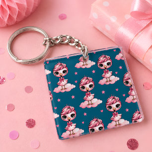 Süße Flamingo Prinzessin Schlüsselanhänger