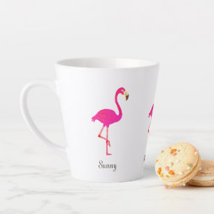 Süße Flamingos und Kalligrafie Milchtasse