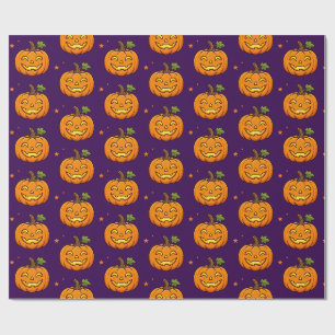 Süße Flammende Kürbis Halloween-Muster-Verpackung Geschenkpapier