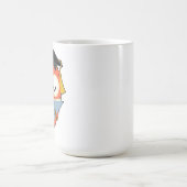 Süße flauschige Eulenmaskottchen Kaffeetasse (Mittel)