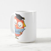 Süße flauschige Eulenmaskottchen Kaffeetasse (Vorderseite Links)