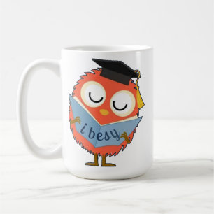 Süße flauschige Eulenmaskottchen Kaffeetasse