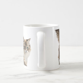Süße flauschige Katzen-Kaffeetasse Kaffeetasse