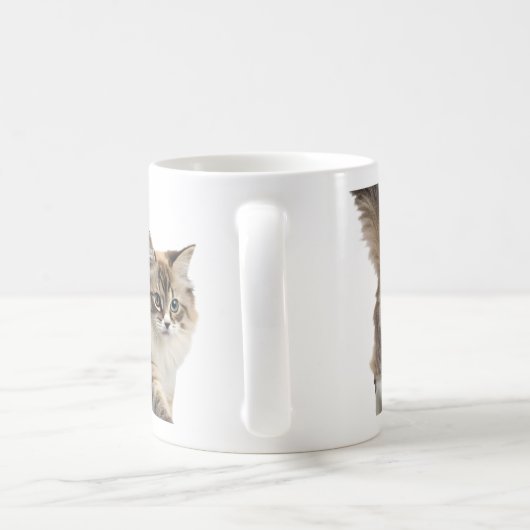 Süße flauschige Katzen-Kaffeetasse Kaffeetasse (Henkel)