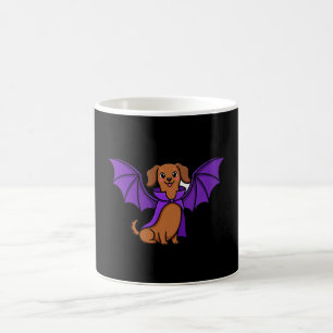 Süße Fledermaus-Dachshund-Halloween-Tasse Kaffeetasse