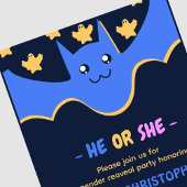 Süße Fledermaus Er oder Sie Halloween Geschlechtse Einladung