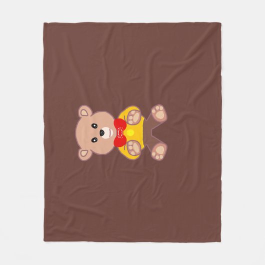 Süße Fliege Teddybär Fleecedecke (Vorderseite)