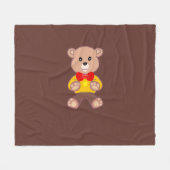 Süße Fliege Teddybär Fleecedecke (Vorderseite (Horizontal))