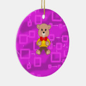 Süße Fliege Teddybär Raumschiff  Keramik Ornament (Rechts)