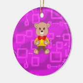 Süße Fliege Teddybär Raumschiff  Keramik Ornament (Links)
