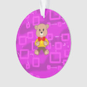 Süße Fliege Teddybär Raumschiff  Ornament (Vorderseite)