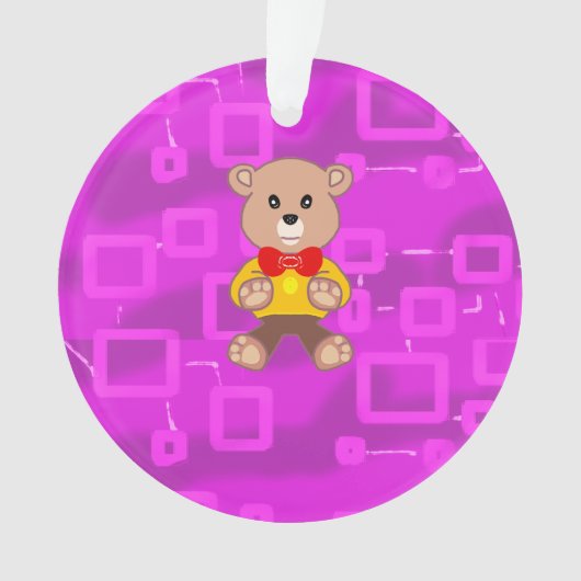 Süße Fliege Teddybär Raumschiff  Ornament (Vorderseite)