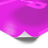Süße Fliege Teddybär Rosa Geometrisch Poster (Ecke)