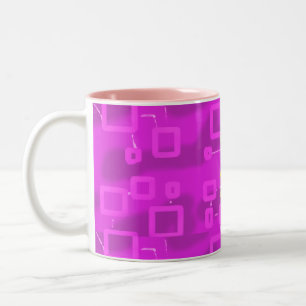 Süße Fliege Teddybär Rosa Geometrisch  Zweifarbige Tasse