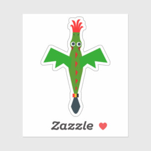 Süße fliegende Drachen-Kinderparty Aufkleber
