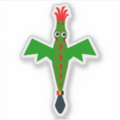 Süße fliegende Drachen-Kinderparty Aufkleber (Vorderseite)