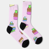 Süße fliegende Froschkuchen Socken (Rechts)