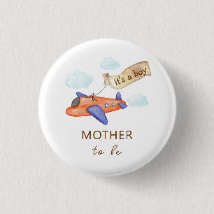 Süße Flieger-Mama-Baby-Party  Button