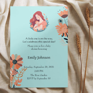Süße florale Babyparty-Einladung Einladung