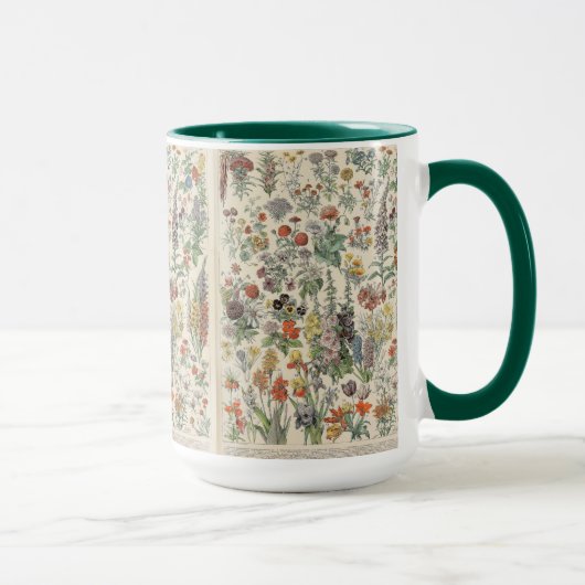 Süße florale botanische Zeichnung von Adolphe Mill Tasse (Rechts)