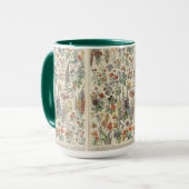 Süße florale botanische Zeichnung von Adolphe Mill Tasse (Vorderseite Links)