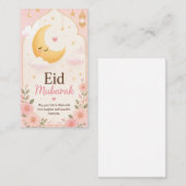 Süße florale Eid Mubarak Halbmond Karte (Vorne/Hinten)