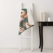 Süße florale Eule mit Schleife Sherpadecke (Beispiel)