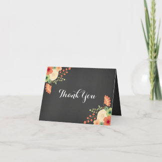 Süße Florale Kreidetafel Dankeskarten Dankeskarte