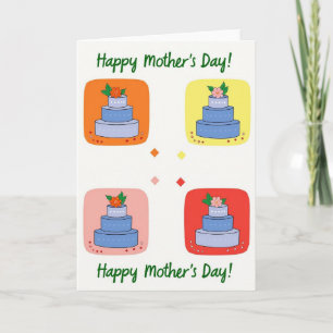 Süße Florale Muttertags-Cake-Karte Karte