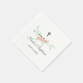 Süße Florale Taufe Serviette (Ecke)