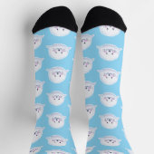 Süße Fluffige Babyrobben-Illustration Socken (Oben)