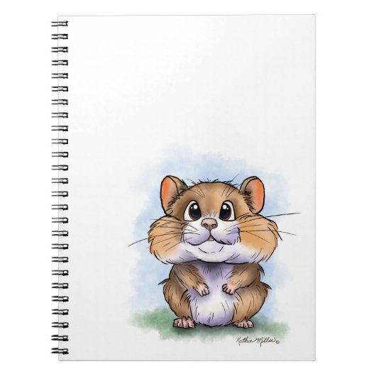 Süße Fluffige Hamster Cartoon Notizblock (Vorderseite)
