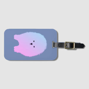 Süße Fluffige Hund Karte Tasche Gepäckanhänger