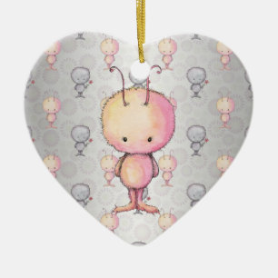 Süße Fluffige Monster Keramikornament