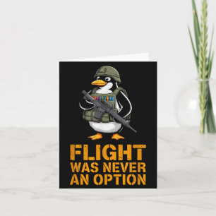 Süße Flug war eine Option militär sfmf Pinguin Karte