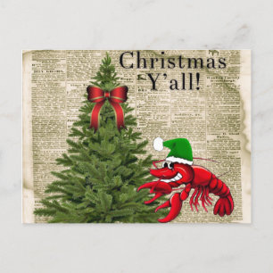 Süße Flusskrebse Es ist Weihnachten Leute Postkarte