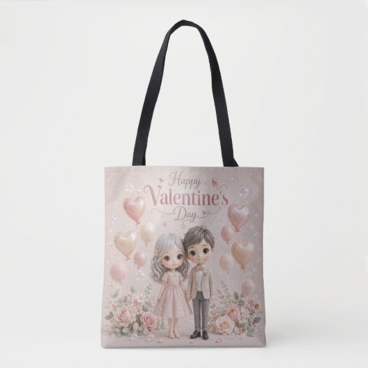 Süße Flüstertöne in Pastellrosa Tasche (Vorderseite)