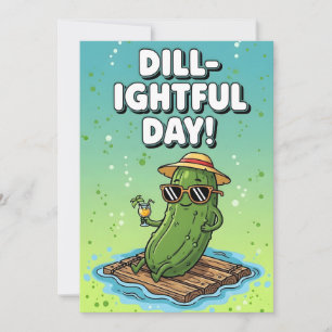Süße Food-Pun Dill-ightful Daysilly Gurkenliebhabe Dankeskarte