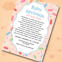 Süße Formulierung Baby Sprinkle Einladungen Junge