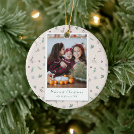 Süße Foto-Weihnachten Keramik Ornament