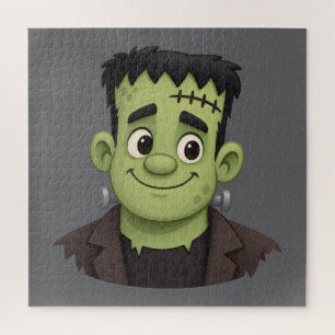 Süße Frankenstein-Halloween-Cartoon-Illustration Puzzle