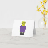 Süsse Frankenstein Monster Karte (Gelbe Blume)