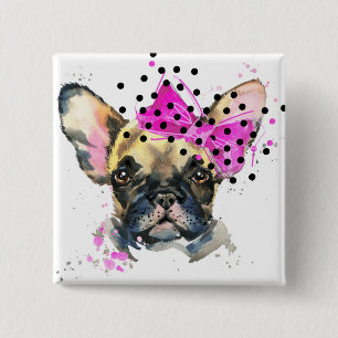 Süsse-Franzose-Stier-Hund Button
