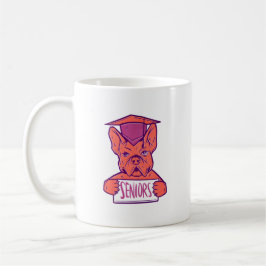 Süße Französische Bulldogge Abschluss Senior Kaffeetasse