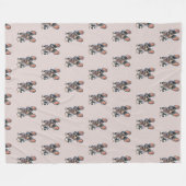 Süße Französische Bulldogge Fleecedecke (Vorderseite (Horizontal))