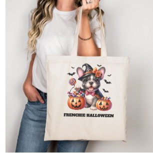 Süße Französische Bulldogge Halloween Süßigkeiten Tragetasche