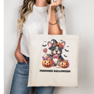 Süße Französische Bulldogge Halloween Süßigkeiten Tragetasche