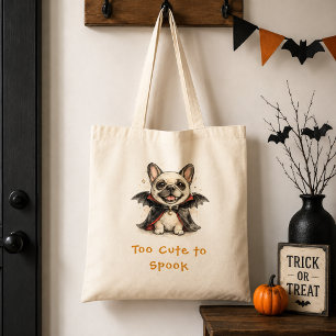Süße Französische Bulldogge Halloween Vampirfleder Tragetasche