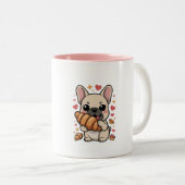 Süße Französische Bulldogge Kaffeetasse (VorderseiteRechts)