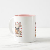Süße Französische Bulldogge Kaffeetasse (Vorderseite Links)